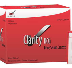 Clarity Pregnancy Urine/Serum Cassettes 50/box 10/20 Cassette
